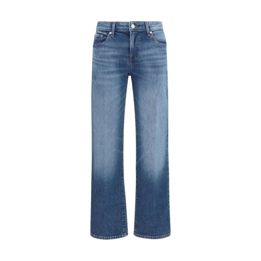 7FOR Blue Cotton Straight-Leg Women's Jeans